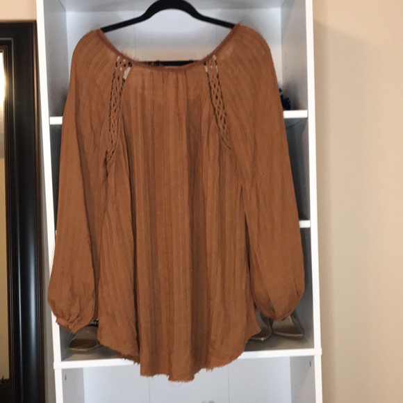Free people long sleeve button up flowy top xs - Picture 5 of 6